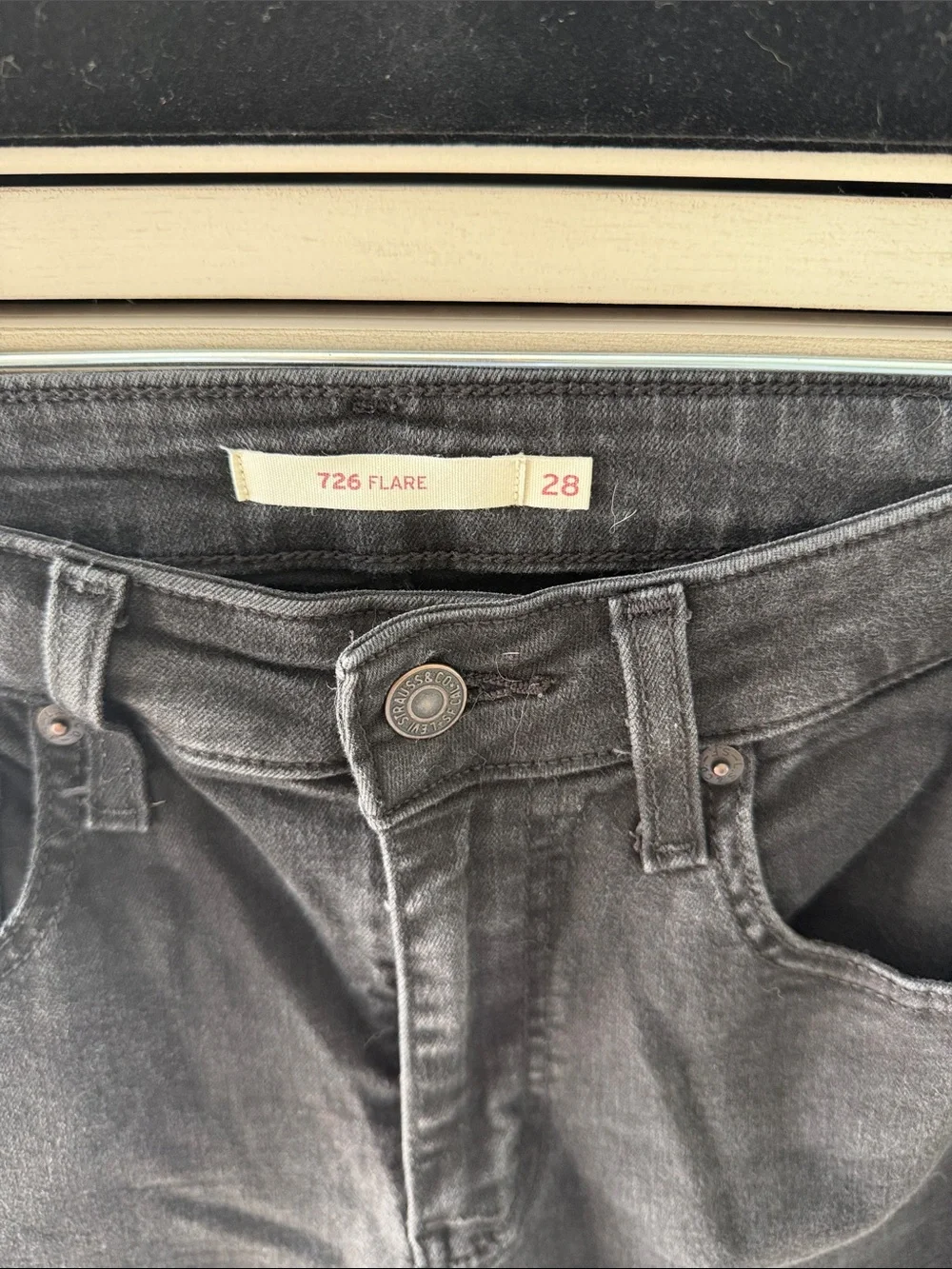 Levi's Black Flared Wide-Leg Jeans